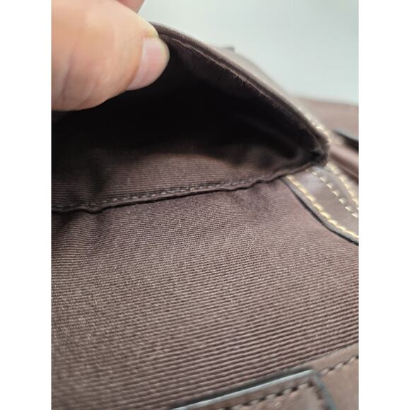 Vtg Coach Soho Luxury Satchel Purse Brown C0GZ-8A09 Double Handle Buckle Pockets - Picture 11 of 15